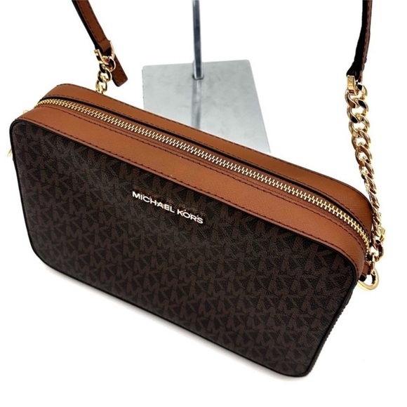 Michael Kors Large EW Crossbody Bag & JST LG Flat MF Phone Case Wallet Brown - Picture 6 of 12